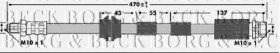 BORG & BECK bbh6734 -  Тормозной шланг